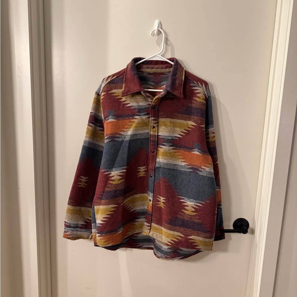 Multicolor Southwestern Patterned Shirt